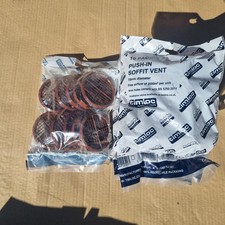 Timloc Plastic Push-In Soffit Air Vents 70mm Round Eaves Ventilation Brown 