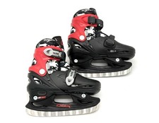 GUC DBX Adjustable Youth Ice Hockey Skates in Black / Red Camo J10-J13
