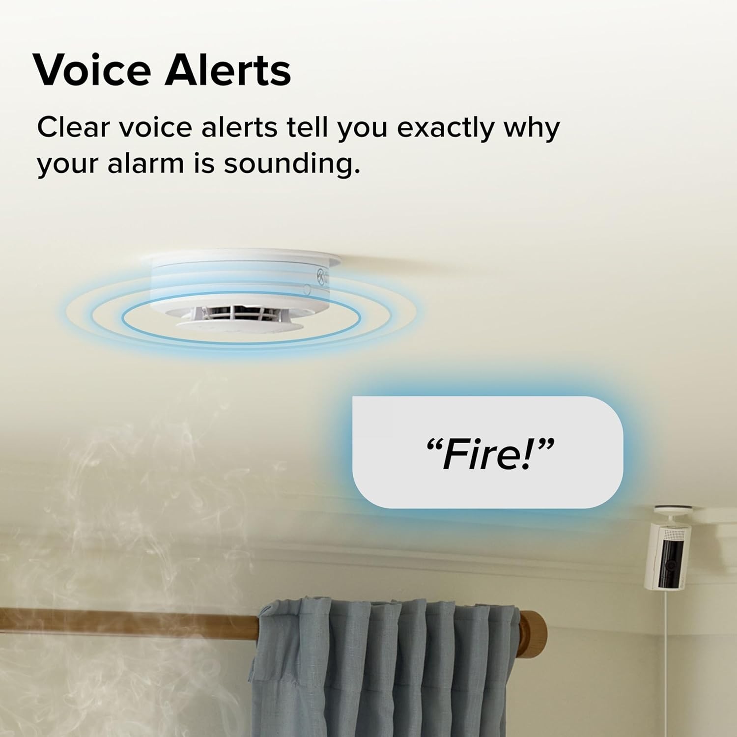 Kidde Smart Smoke and Carbon Monoxide Detector, Ring App Enabled RGCUAR-RW