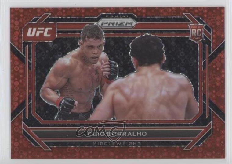 2023 Panini Prizm UFC Red Under Card 77/99 Caio Borralho #68 Rookie RC 0ul3