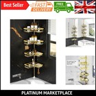 Luxury Gold Telescopic Shower Caddy 4-Tier, Adjustable Corner Shower Shelf wi...
