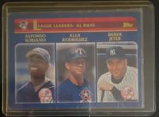 Topps 2003 League Leaders AL Runs #338 Soriano Rodriguez Jeter Yankees Rangers