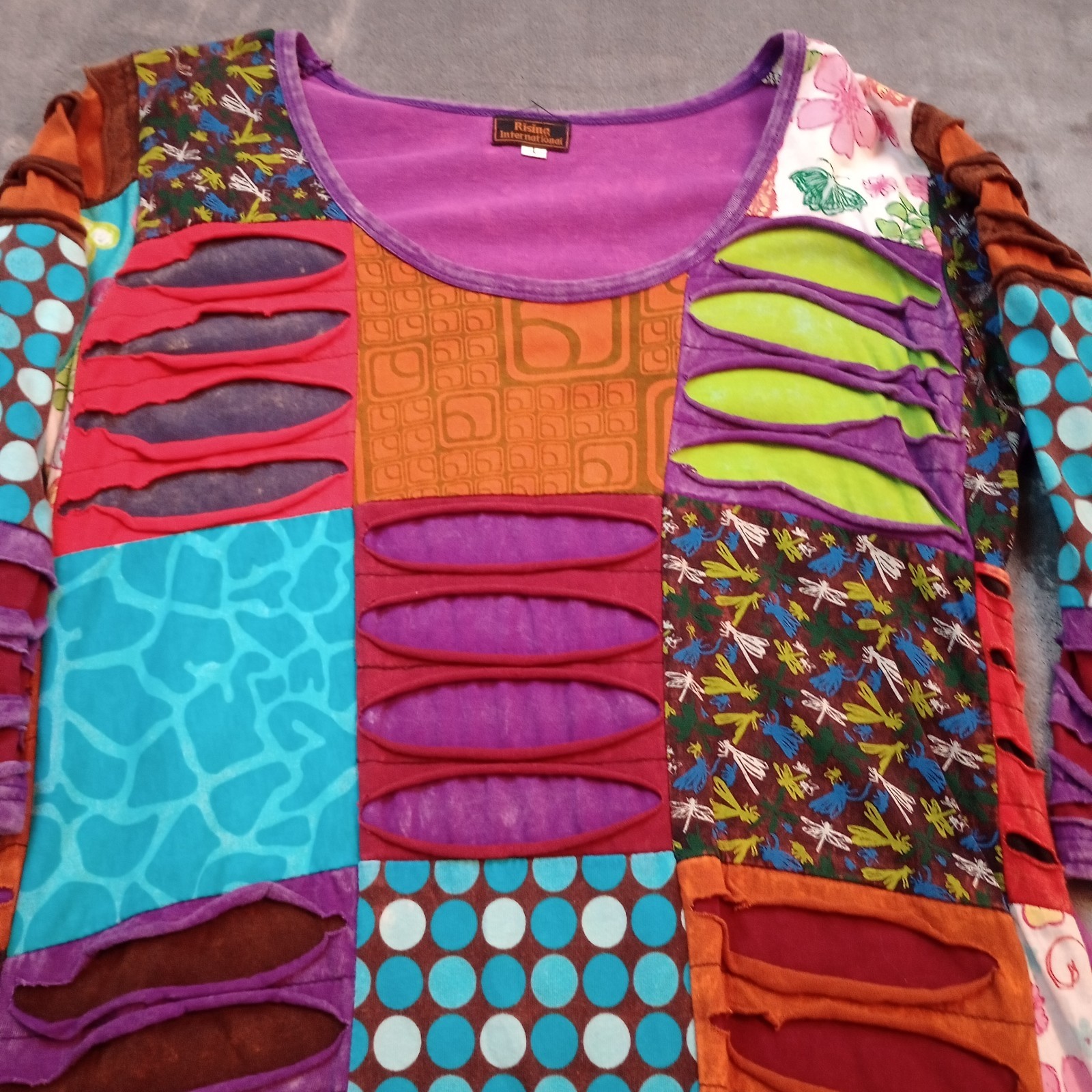 Rising International Boho Patchwork Tunic Dress L… - image 3