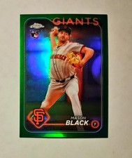 Mason Black 2024 Topps Chrome RC GREEN REFRACTOR 30/99 Giants Rookie Raw N6