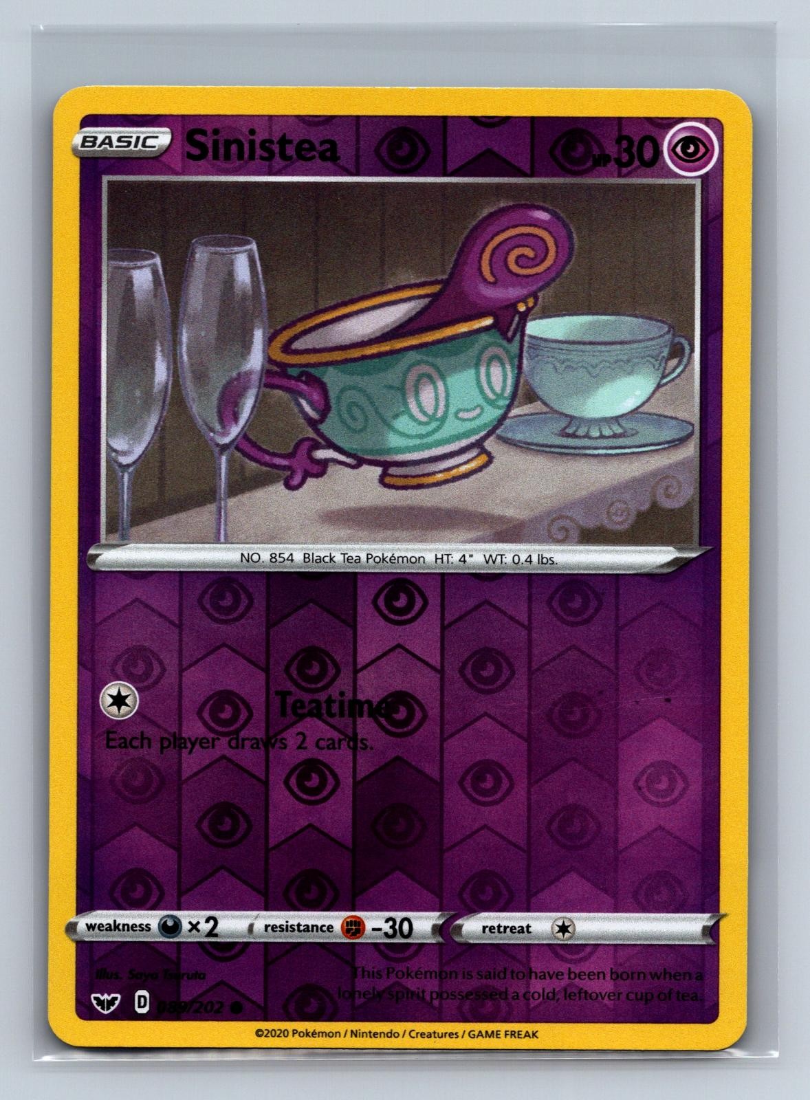 Sinistea 089/202 Common Sword & Shield Pokemon Reverse Holo NM/M 709c-15