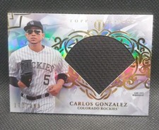 2015 Topps Tribute Carlos Gonzalez Jumbo Game-Used Patch /199 GU Relic Jersey 