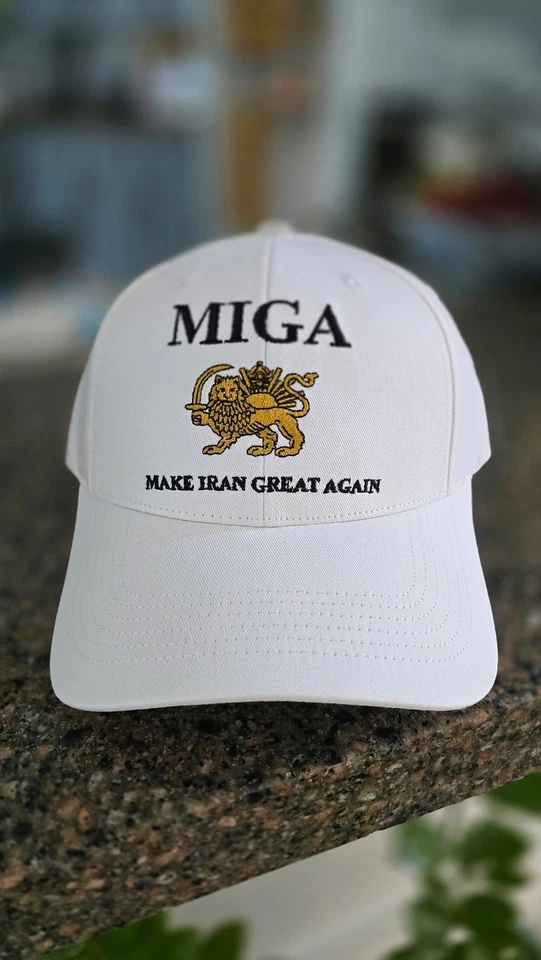 gorra MAKE IRÁN GREAT AGAIN, MIGA, IRÁN, ROJO, TURQUESA, NEGRO, BLANCO Foto 3 de 4