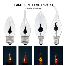 1pc Flickering Flame Light Bulb LED Simulated Flame Fire Lamp E27/ E14