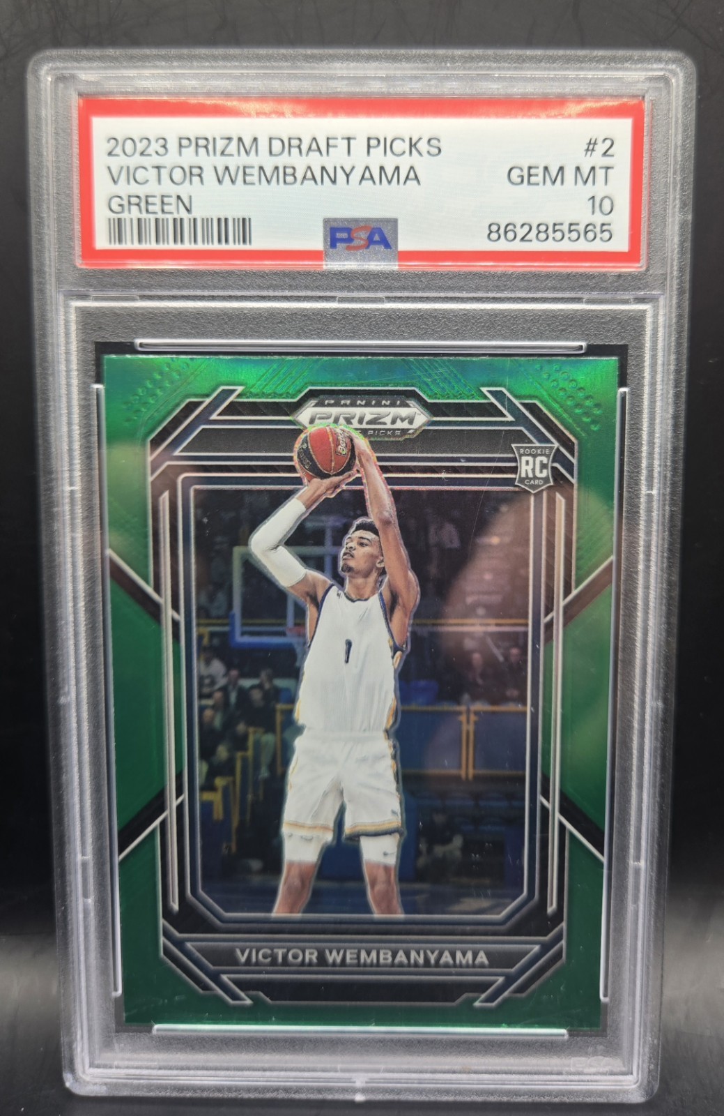 2023-24 Prizm Draft Picks Victor Wembanyama Green #2 PSA 10 GEM MINT RC Rookie