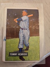 1951 Bowman Tommy Henrich #291 YANKEES High Number - No Creases