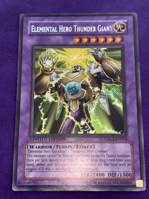 Yu-Gi-Oh! Elemental Hero Thunder Giant EHC2-EN004 Secret Rare Limited Edition