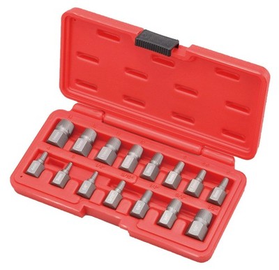 15Pc Multi-Spline Screw Extractor Set - Britool Hallmark