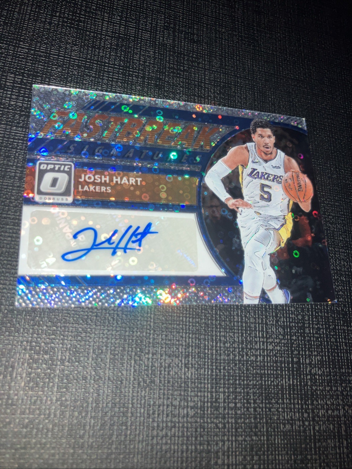 2017-18 Donruss Optic Josh Hart Rookie Fast Break Signatures Auto Card Prizm