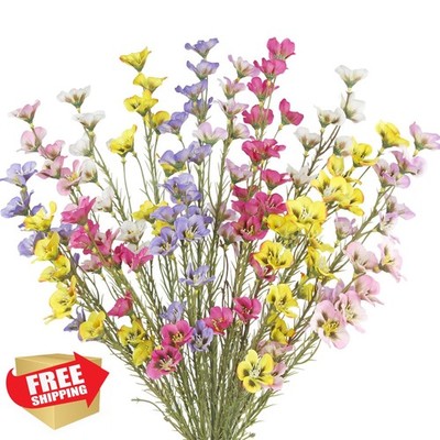 CITYES Wildflowers 46 Pcs Gradient Multicolor Floral Picks