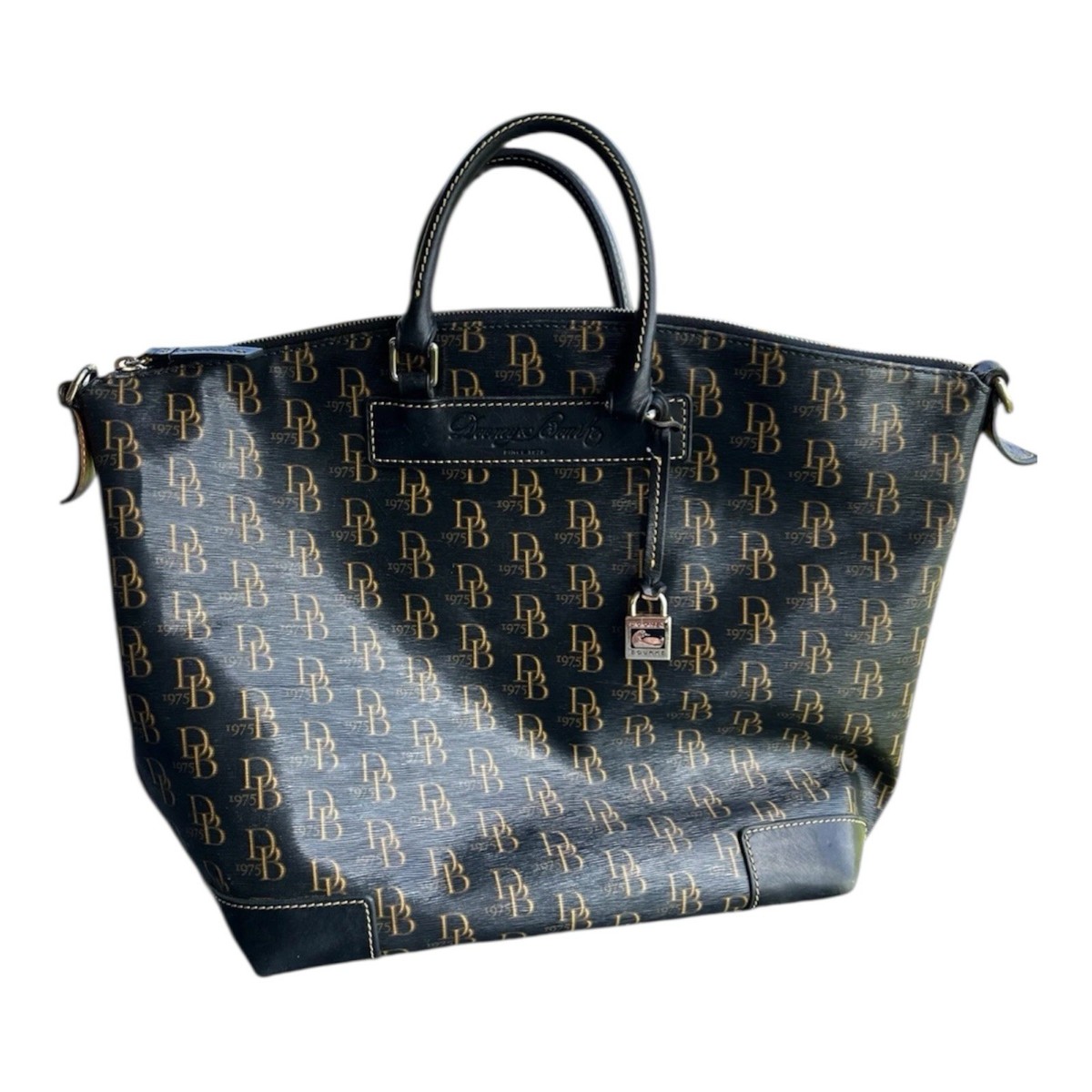 Vintage Dooney & Bourke Vanessa Signature 1975 XL Large Handbag