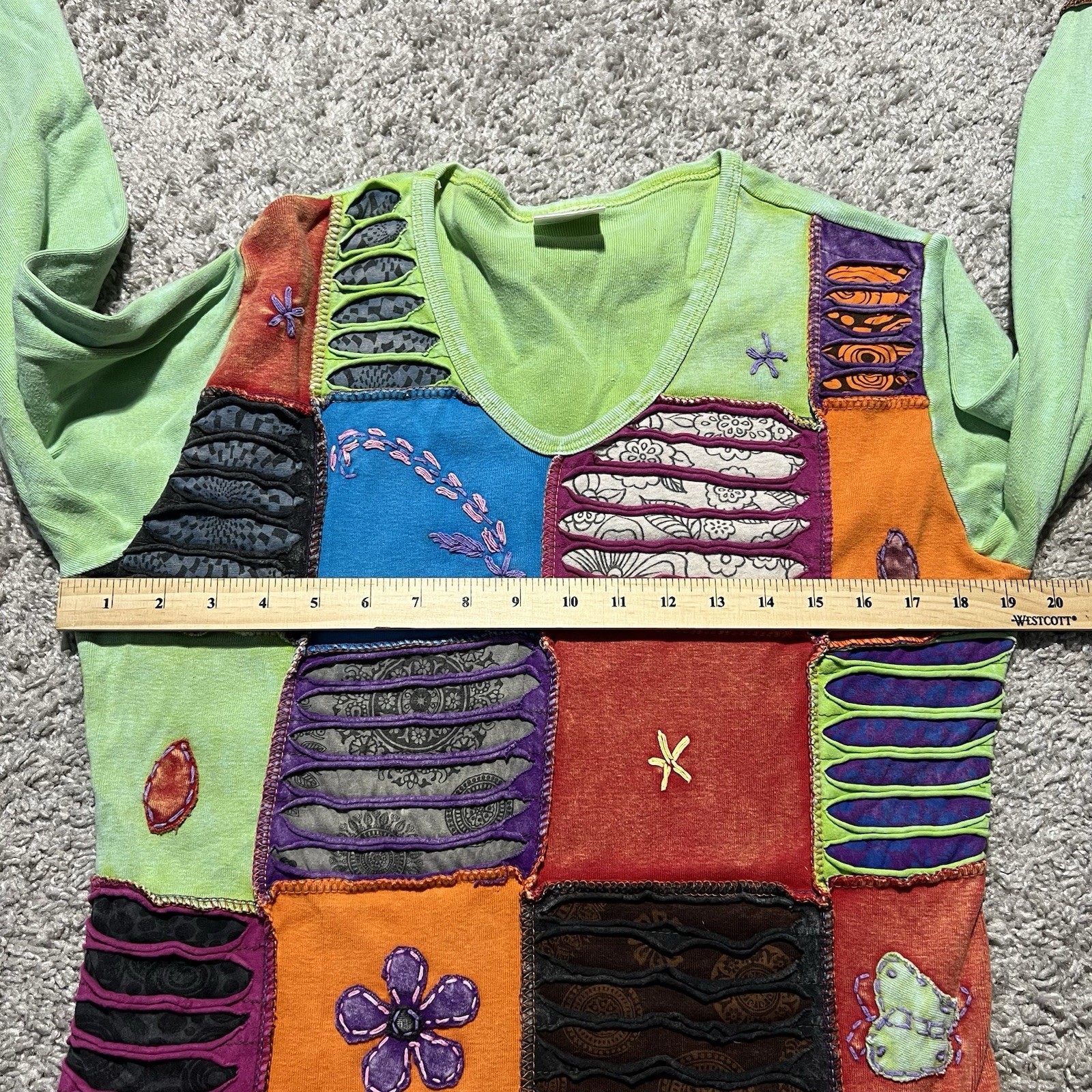 India Boutique One Size Patchwork Boho Festival S… - image 8