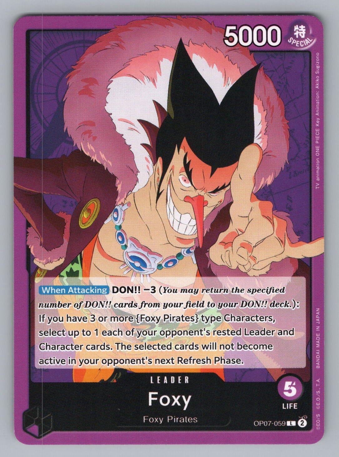 FOXY (059) OP07-059 L 500 YEARS IN THE FUTURE ONE PIECE NM OP07 2024,;