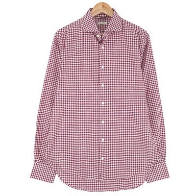 Suitsupply Mens Shirt Plaid Cotton Business Button-Down Regular Fit 41