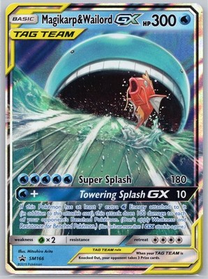 Magikarp & Wailord GX Holo SM166 Promo SM Promos Mitsuhiro Arita NM