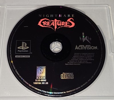 Nightmare Creatures (1997, PlayStation) Disc Only + Blank CD Case [SLUS-00582]