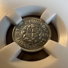 1940 George VI Silver Threepence UNC slabbed high grade