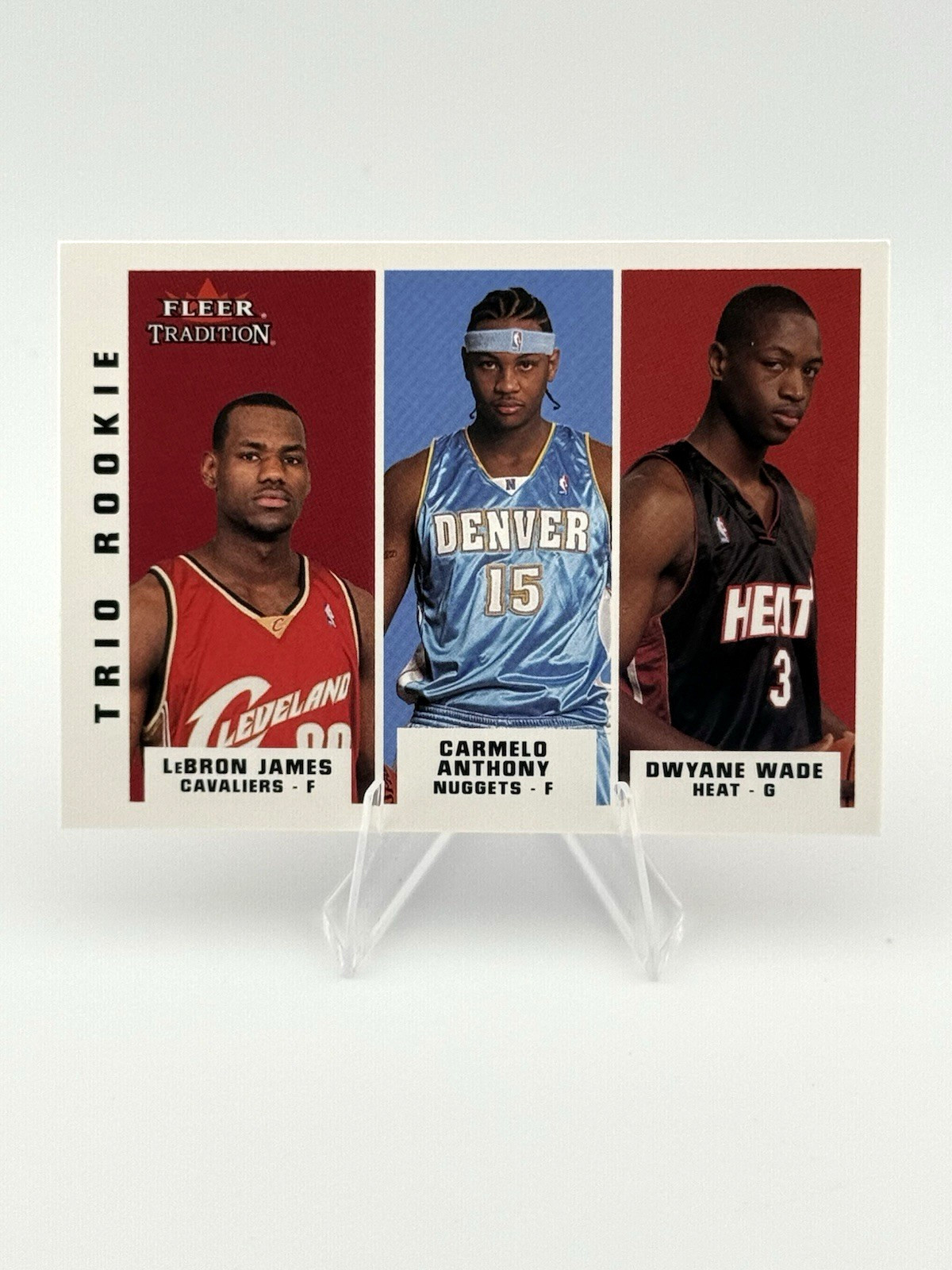 LeBron James 2003 Fleer Tradition #300 Trio Rookie (w/C. Anthony