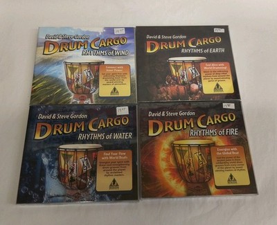 4 CDs Drum Cargo Rhythms Set David & Steve Gordon Tribal Drumming