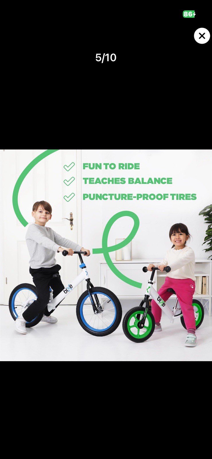 Bixe Aluminum Balance Bike for Kids and Toddlers - (Lightweight - 4LBS) - Toddle thumbnail 3