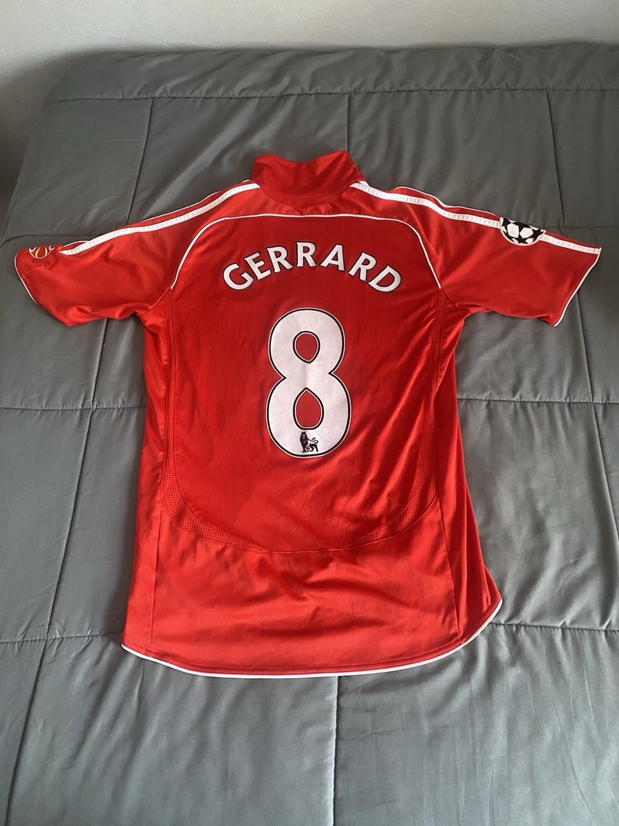 adidas Liverpool FC Steven Gerrard #8 Red Men's Soccer Jersey M