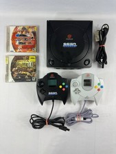 Sega Dreamcast Sega Sports Black Console HKT-3020 2 Controllers VMU 2 Games