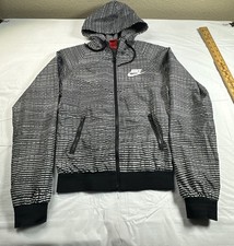 Nike Youth Wind Breaker Jacket Black Stripes XS 5946