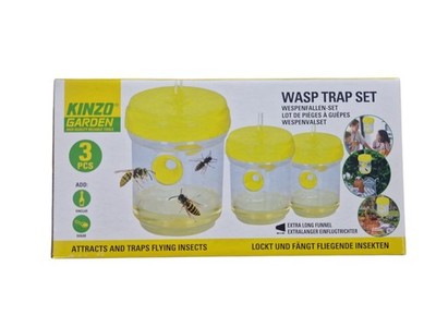 Wespenfallen Lebend Fallen 3er Set zum Aufhängen gegen Bienen Hornissen Wespen