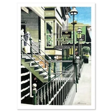 William Schlesinger (1915-2011), "Union Street" Limited Edition Serigraph, Numbe