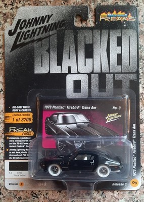 JOHNNY LIGHTNING BLACKED OUT 1973 PONTIAC FIREBIRD TRANS AM WHITE LIGHTNING 