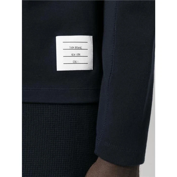 Thom Browne Felpa Uomo 4 Barre Righe Navy MJS245A 07323 415 131878072