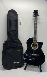 Fever 020FEBK Single Cutaway Acoustic-Electric Guitar Black For Parts Repair