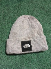 THE NORTH FACE Unisex BIG BOX BEANIE HAT LIGHT GREY HEATHER ONE SIZE