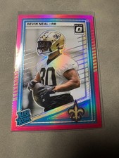 2025 Panini Donruss - Rated Rookie Devin Neal #359 Optic Preview Pink Prizm (RC)