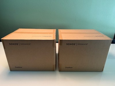 New Sonos Outdoor by Sonance Black Wired Speakers X 2 pairs - OUTDRWW1