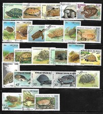25 timbres différents thème Tortues (AR129)