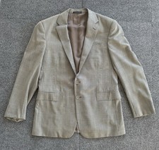 Ralph Lauren Men  s Sport Coat 42R Beige Gray Glen Plaid Wool Blazer