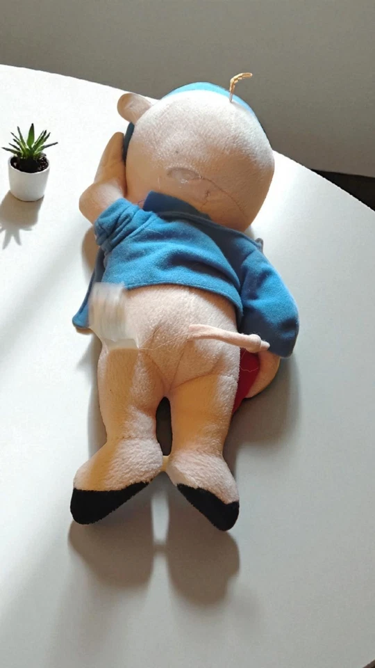 Peluche vintage de San Valentín Porky Pig Looney Tunes de Nanco - 12" relleno... Foto 2 de 3