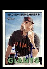 Signed Baseball Card Auto 2016 Heritage #320 Madison Bumgarner SF Giants