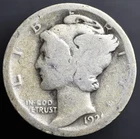 1921-P 10C Mercury Dime AG KEY DATE! 90% SILVER (#8365)
