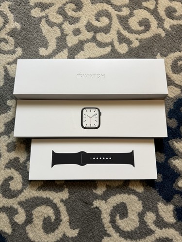Apple Watch Series 7 45mm Graphite Stainless Steel Smartwatch GPS Cellular - Afbeelding 4 van 14