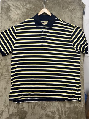 Foundry Supply Short Sleeve 1/4 Button Polo Shirt multicolor Striped Size 3XL