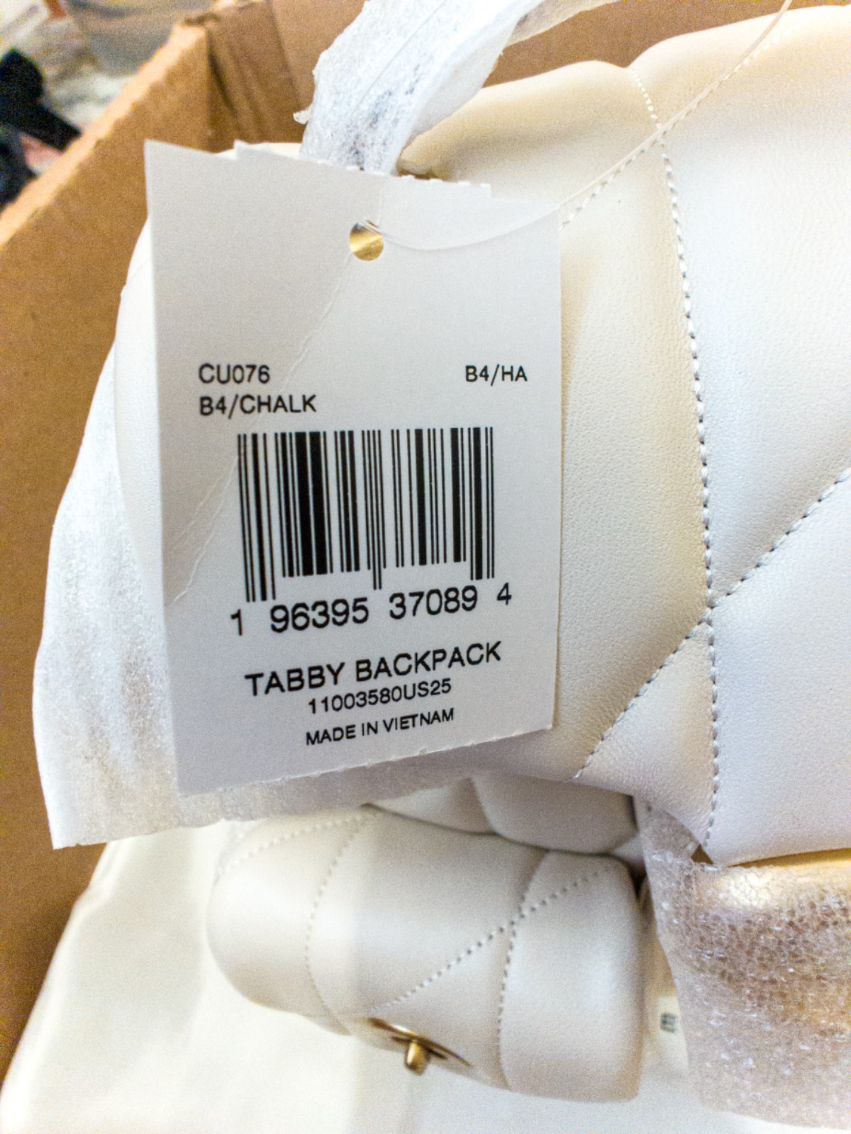 Coach Tabby Quilted Backpack White Chalk CU076 NWT $495 image 8