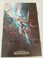 Warhammer AGE OF SIGMAR STORMBRINGER POSTER 60cm x 90cm Fantasy GW VGC OOP Rare