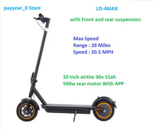 Electric Scooter LD-4MAX 500W 28mph 15A Front and Rear Suspension Max Speed