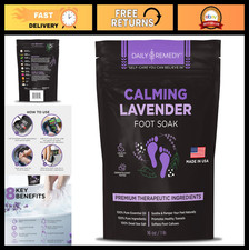 Relaxing Lavender Foot Soak with Epsom Salt - Soothes Tired Feet, Softens Callus
